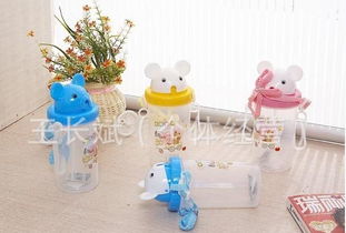 哈爾濱兒童用品批發 500ml子彈彈頭吸管水壺價格、廠家及圖片指南